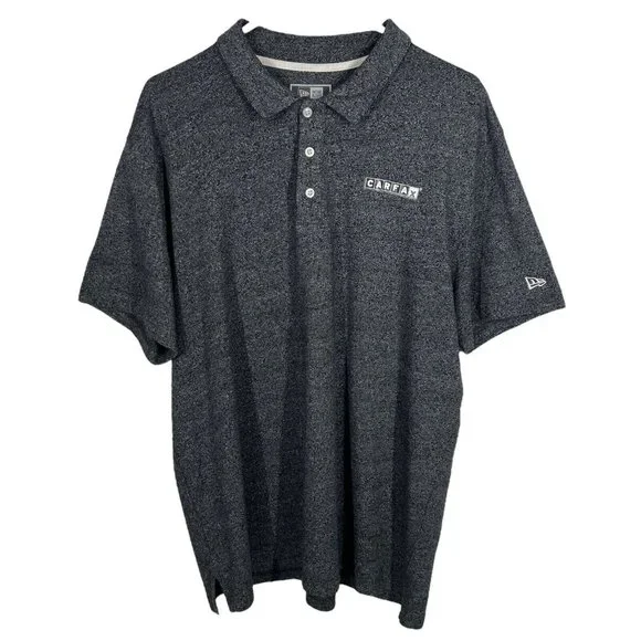 New Era Carfax Work Polo Shirt Men XL Gray Auto Employee Uniform Cars Sales - Picture 10 of 16